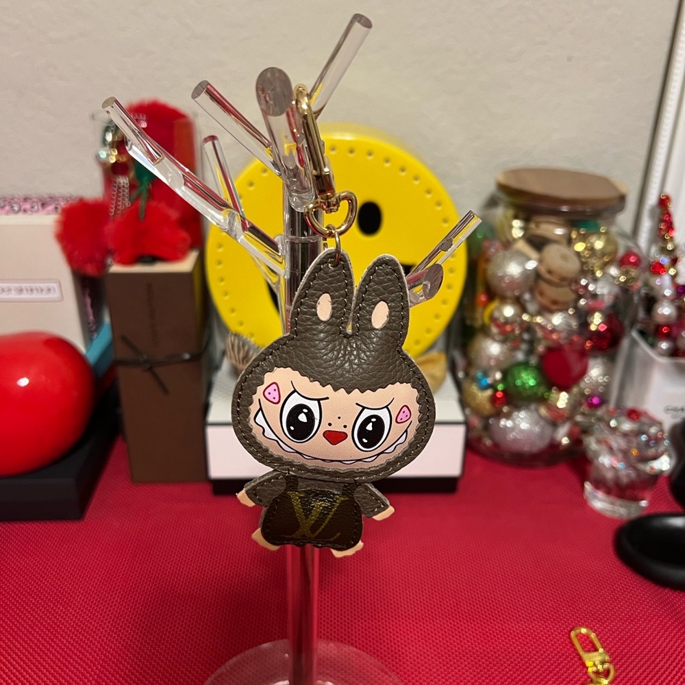 Upcycled Bagcharm. Inspired “Labubu”
